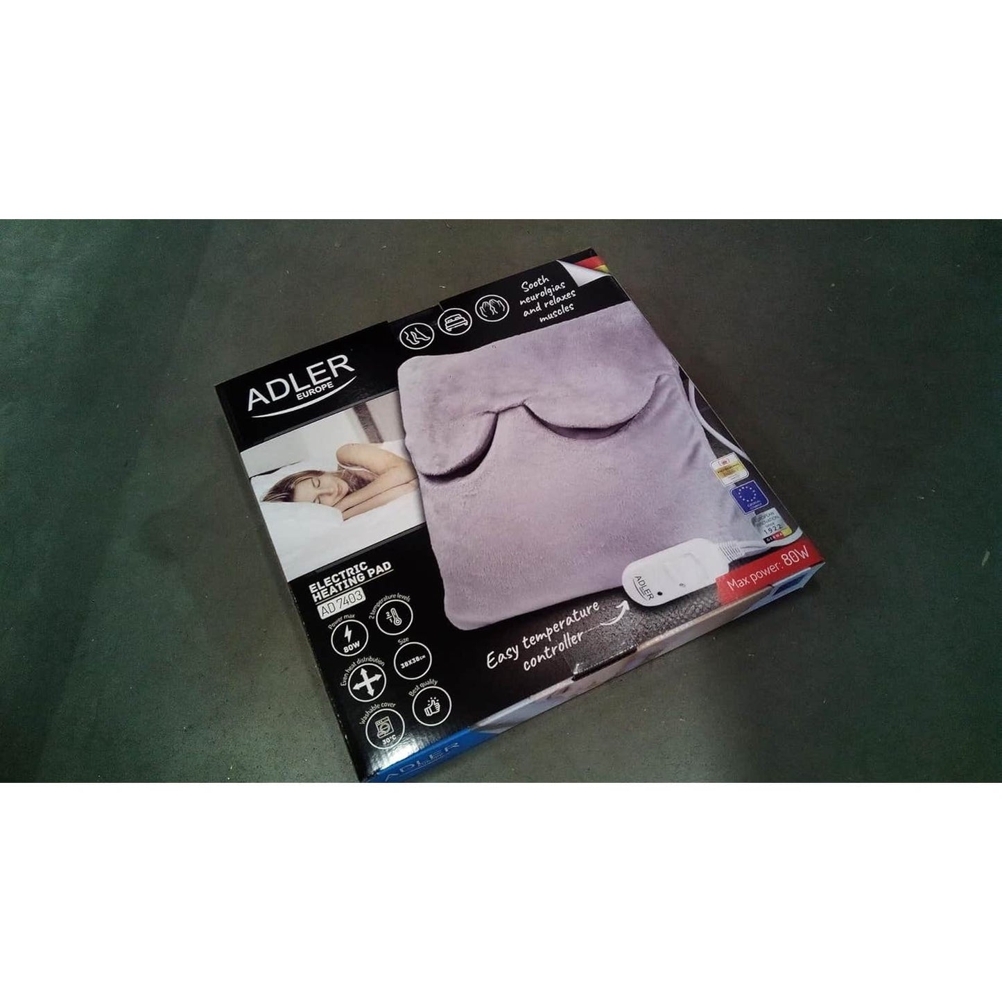 Adler AD7403 Cojín de Calor Eléctrico Cervicales 38x38cm