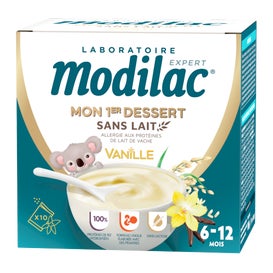 Modilac 1Er Postre Sin Leche Vainilla 6M 10sobres