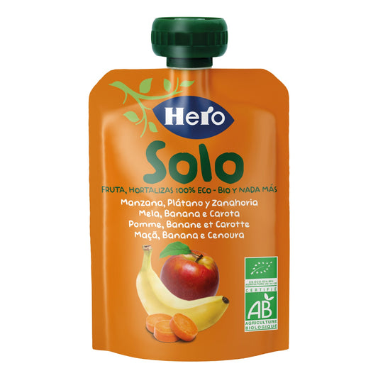 Hero Baby Solo Manzana Platano Y Zanahoria 100g