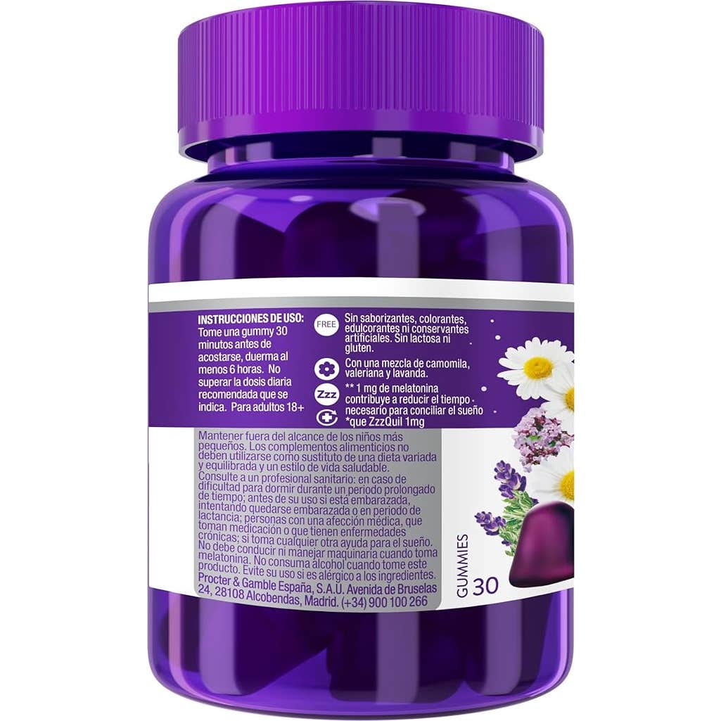 ZzzQuil Natura Forte Sabor Frutos del Bosque Gummies 30uds