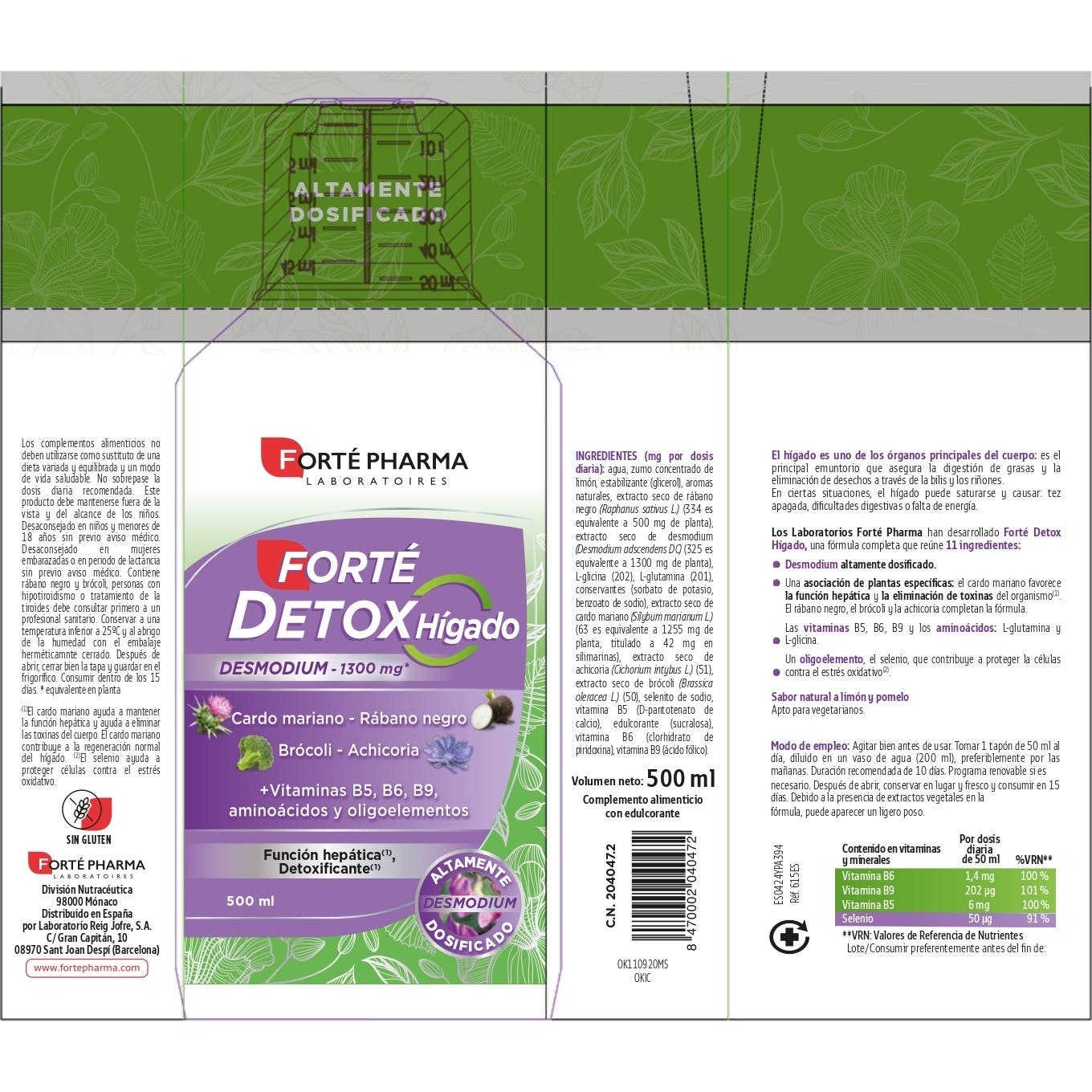 Forté Pharma Detox Hígado 500ml
