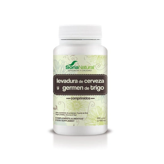 Soria Natural germen de trigo + levadura de cerveza 500comp