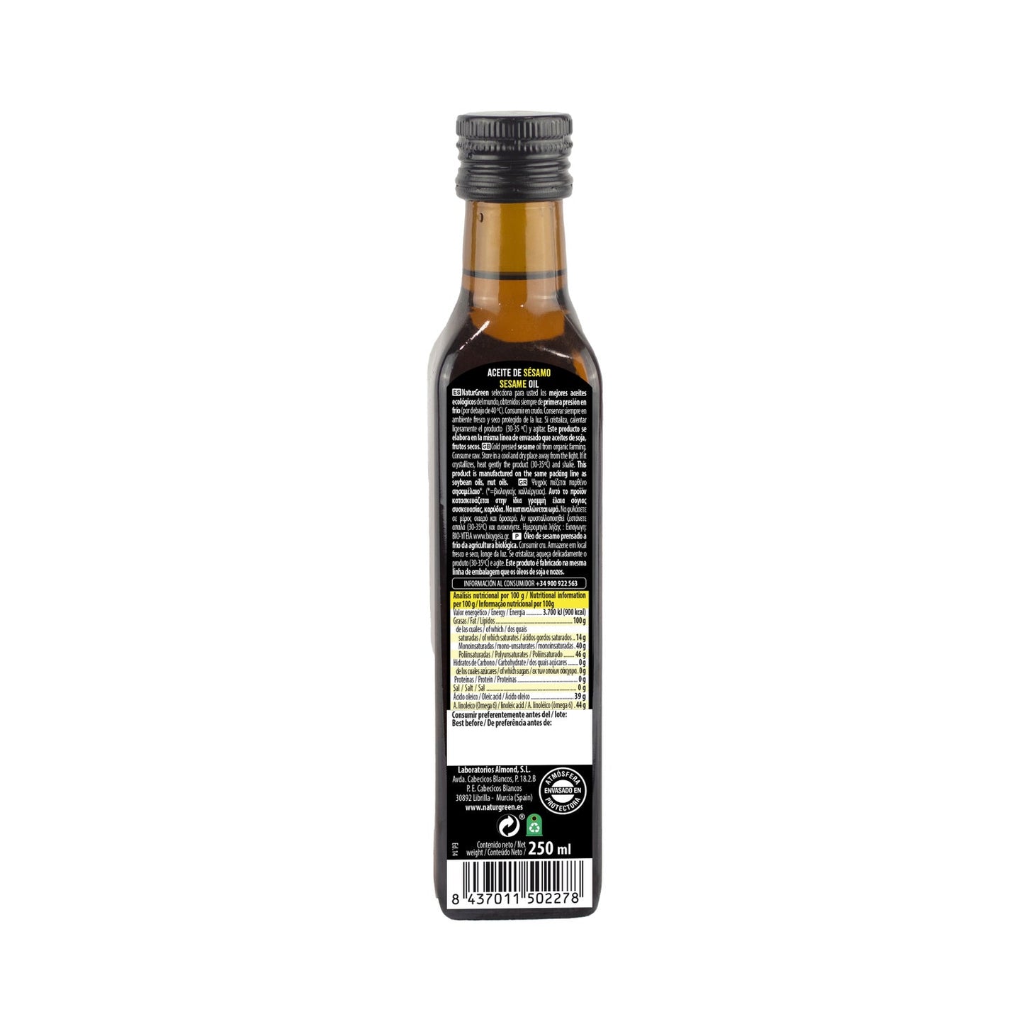 Naturgreen Aceite Ecológico De Sésamo 250ml