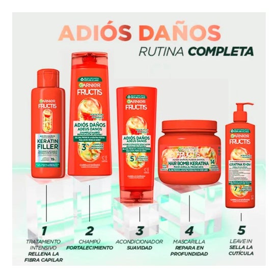 Garnier Fructis Adiós Daños Champú 360 ml