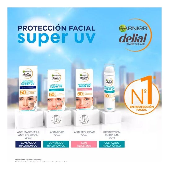 Garnier Delial Anti-Edad Super UV Crema Protectora Facial SPF50 50ml