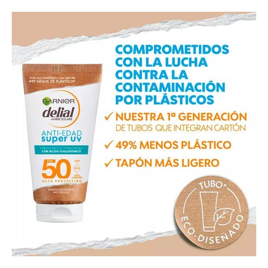Garnier Delial Anti-Edad Super UV Crema Protectora Facial SPF50 50ml