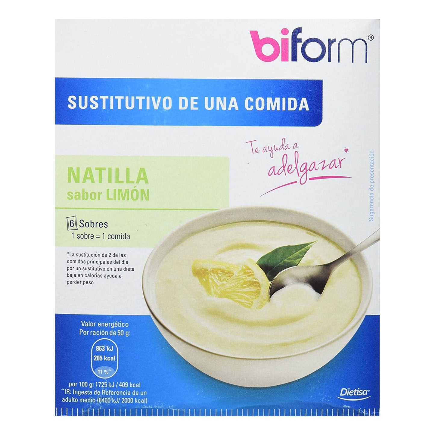 Biform Natillas Limón 6 Sobres