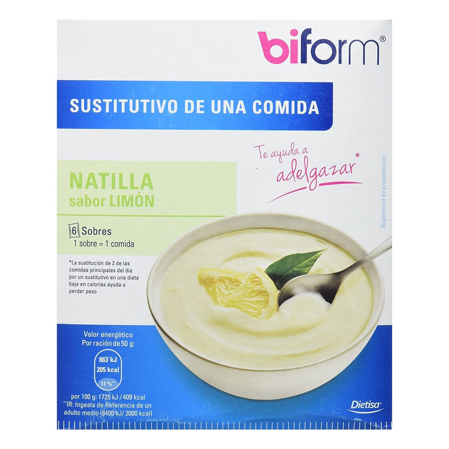 Biform Natillas Limón 6 Sobres