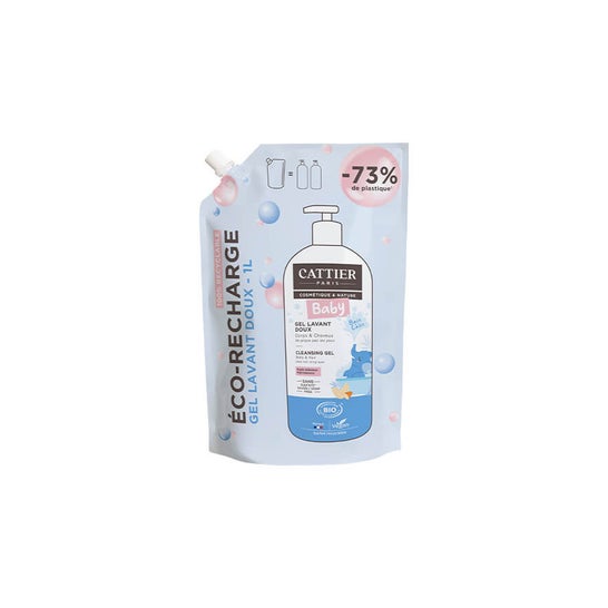 Cattier Recarga gel de Lavado Suave Bebé Bio 1 L