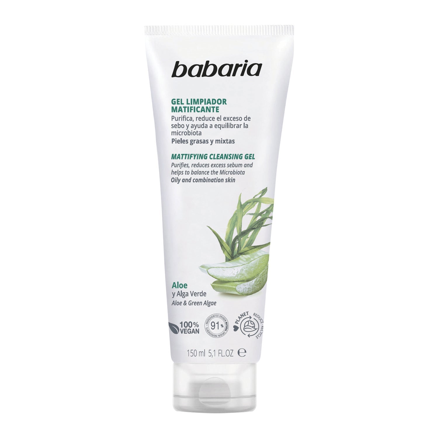 Babaria Gel Limpiador Aloe Vera Piel Grasa Mixta 150ml