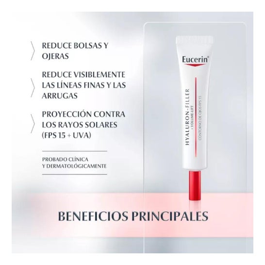 Eucerin Hyaluron-Filler + Volume-Lift Contorno De Ojos SPF15 15ml