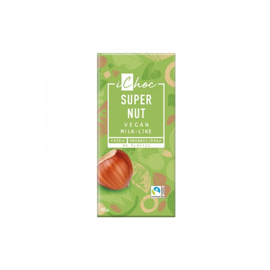 iChoc Super Nut Chocolate Vegan Milk-Like Bio 80 g