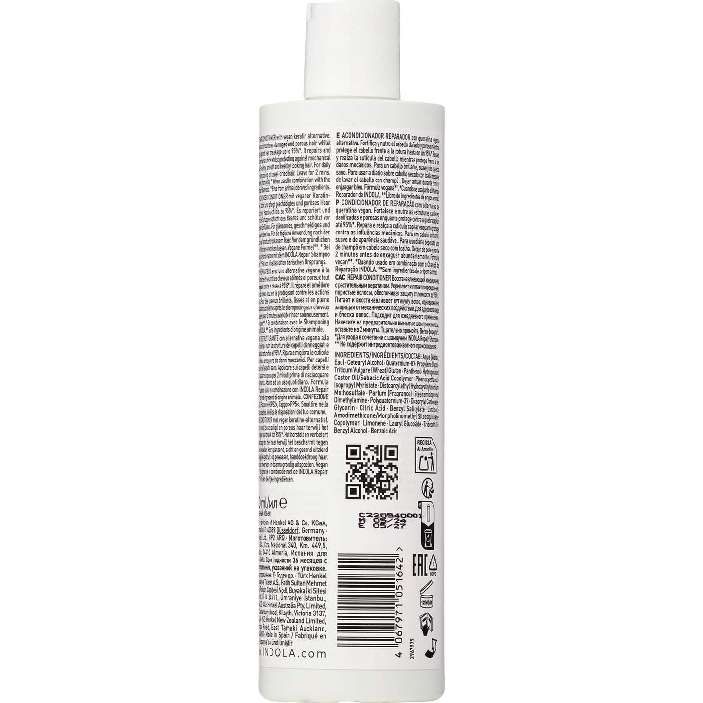 Indola Acondicionador reparador para cabello dañado 300ml