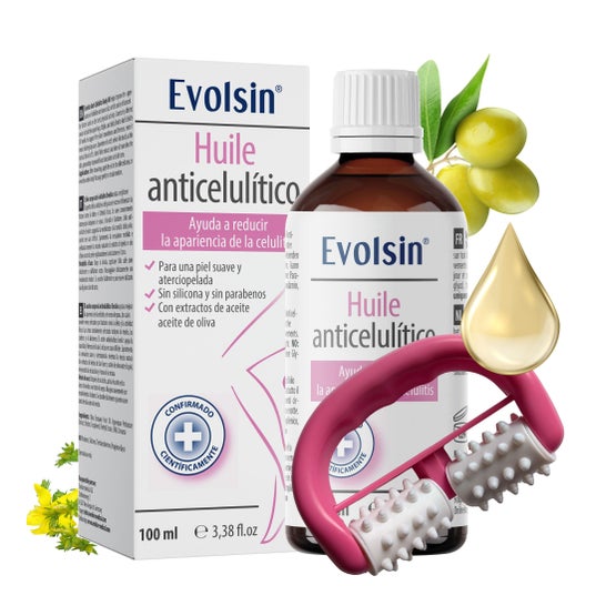 Evolsin Huile Anticelulítico 100 ml + Rodillo de Masaje