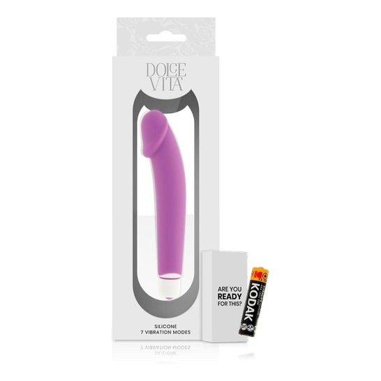 Dolce Vita Realistic Vibrador Silicona Lila 1ud