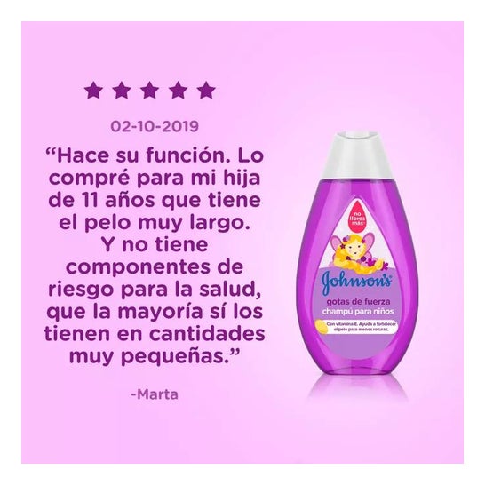 Johnson's Champú Gotas Fuerza 500 ml