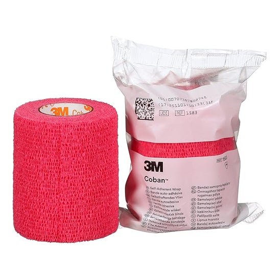 Coban Fluo Rosa 7,5 cmx2,3 M 1 ud