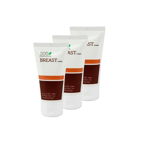 500Cosmetics Breast Cream Crema Para Aumento Senos 3x100ml