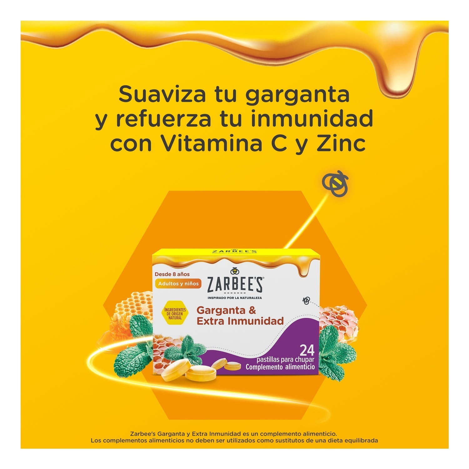 Zarbee'S Garganta y Extra Inmunidad 24comp
