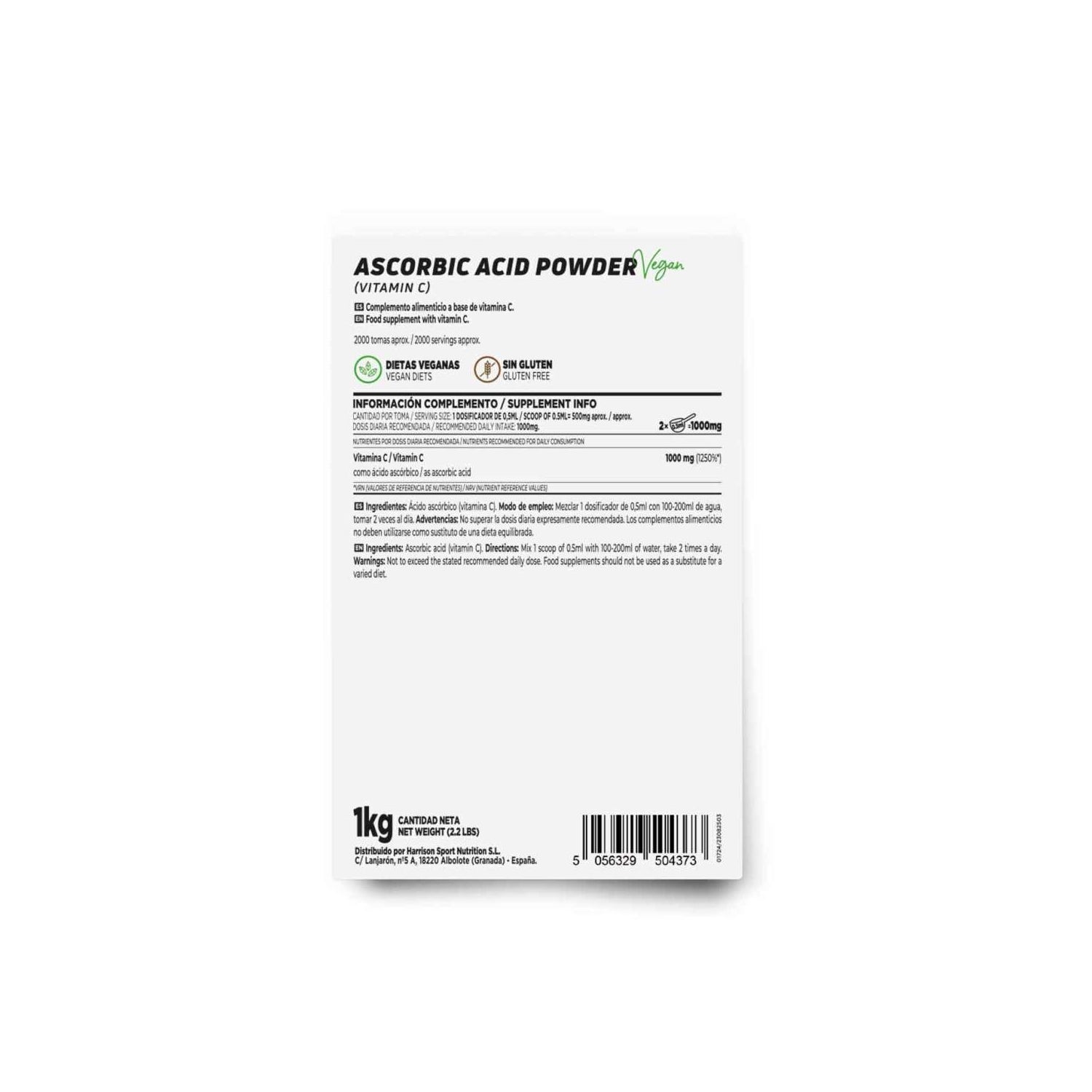 HSN Ácido Ascórbico Vitamina C en Polvo 1kg