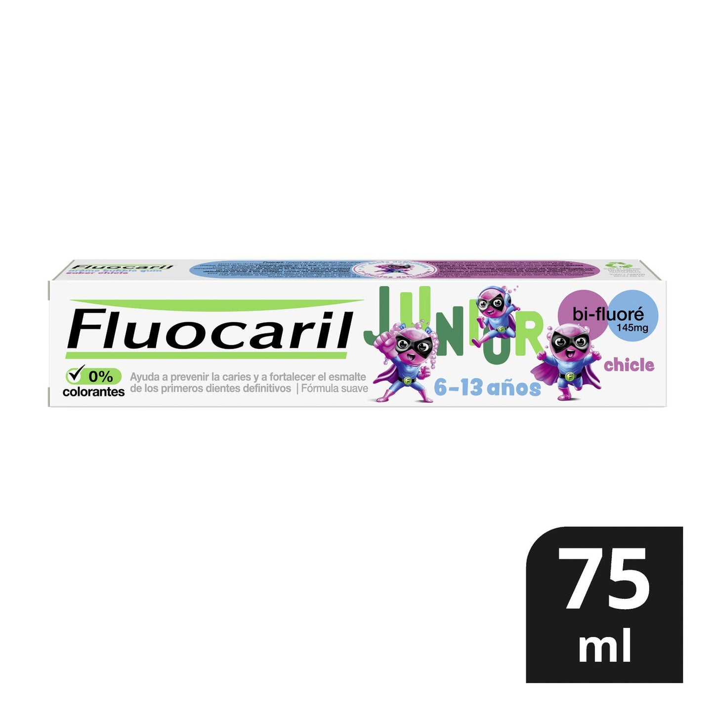 Fluocaril® Junior gel dentífrico sabor chicle 75ml
