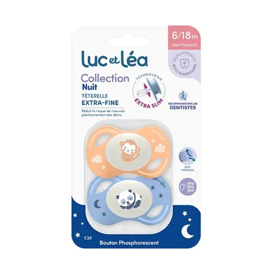 Luc Et Léa Collection Chupete Night C10 Extra-Slim 6-18M 2uds