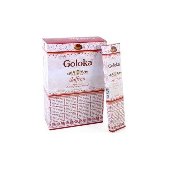 Nag champa Incienso Goloka Saffron Azafrán 12x15g