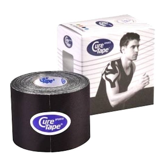 Cure Tape Negro Vendaje Neuromuscular 5 cmx5 M