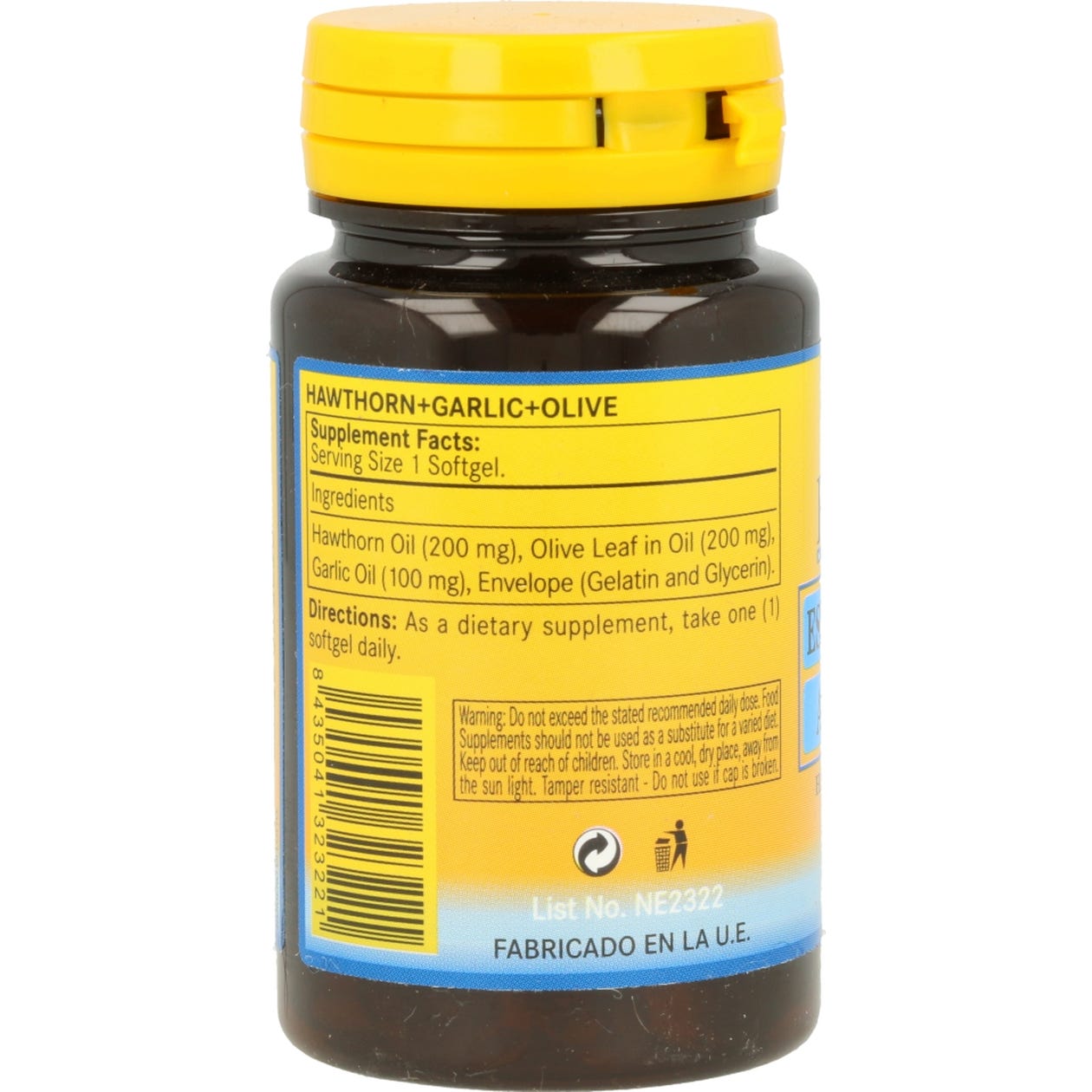 Nature Essential Espino Blanco+ajo+olivo 500mg 50 perlas