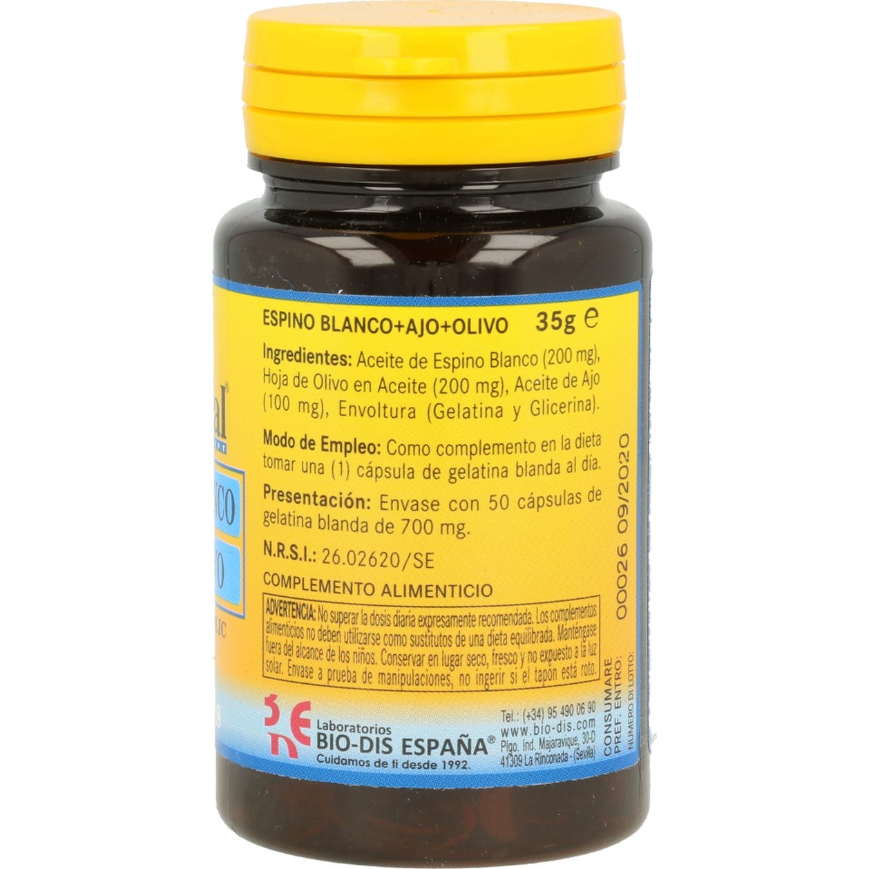 Nature Essential Espino Blanco+ajo+olivo 500mg 50 perlas