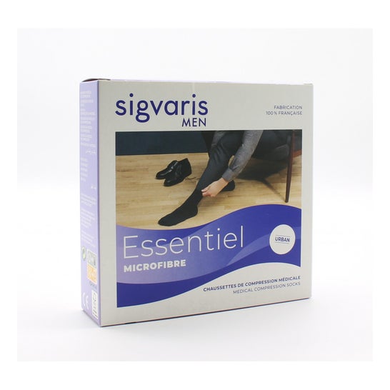 Sigvaris Men Essentiel Microfibra 2 Calcetín Marino SL 1 Par