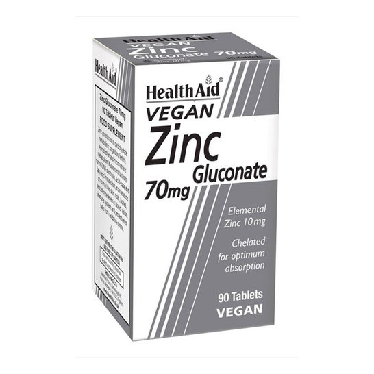 HealthAid Gluconato de Zinc 70mg 90comp