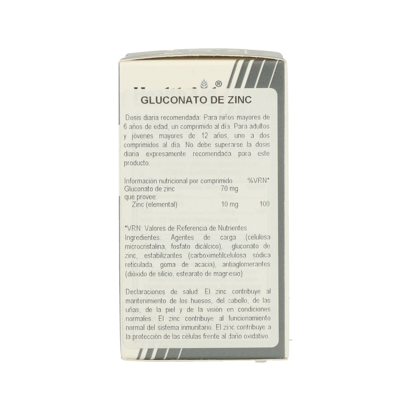 HealthAid Gluconato de Zinc 70mg 90comp