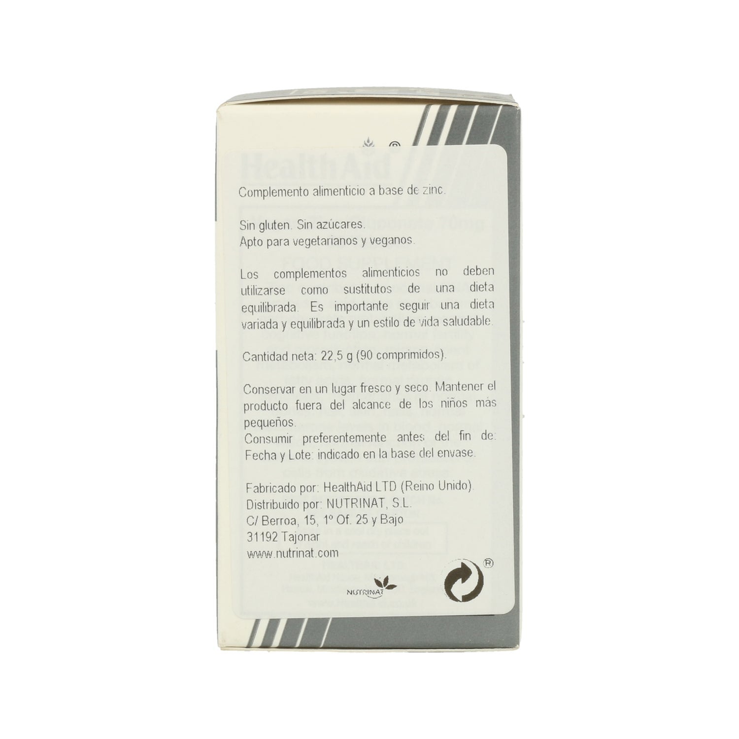 HealthAid Gluconato de Zinc 70mg 90comp
