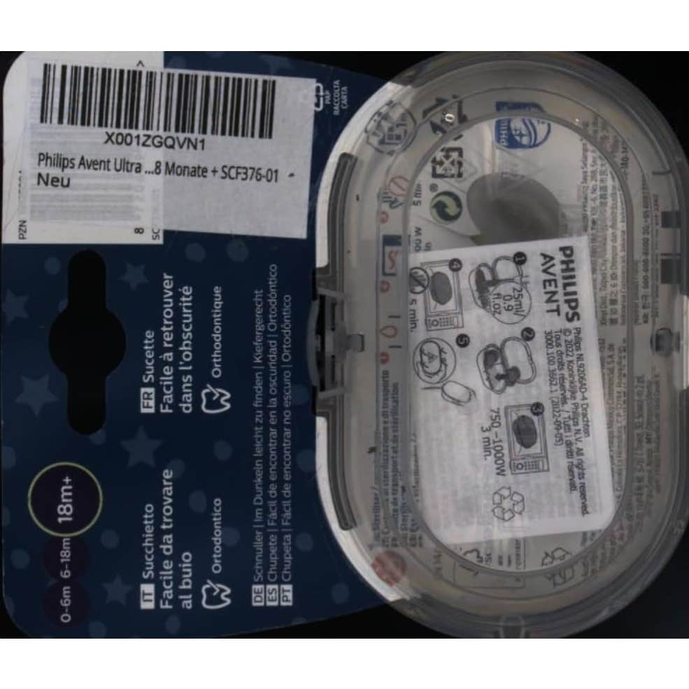 Philips Avent Ultra Air Night Time Chupete +18m 2uds