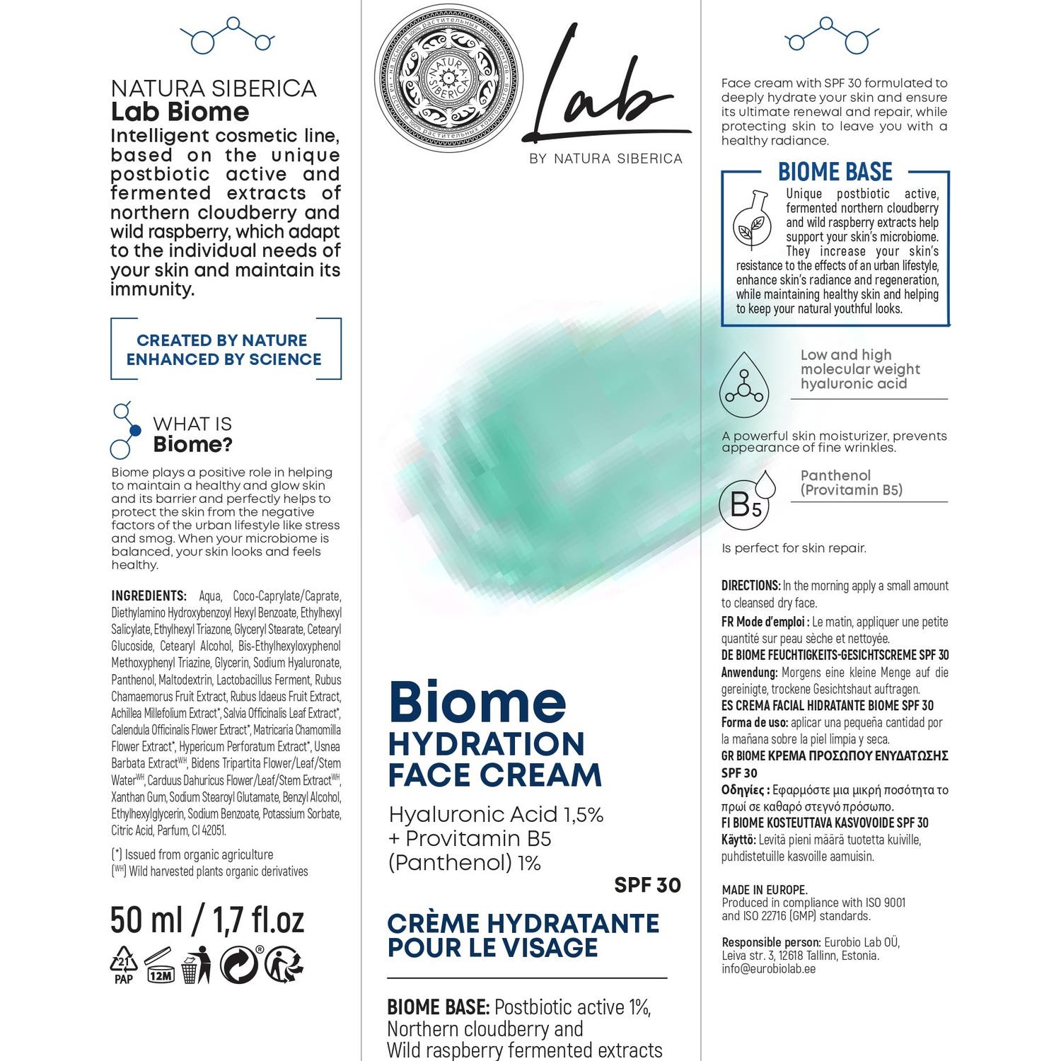 Natura Siberica Crema Facial Hidratante SPF30 50ml