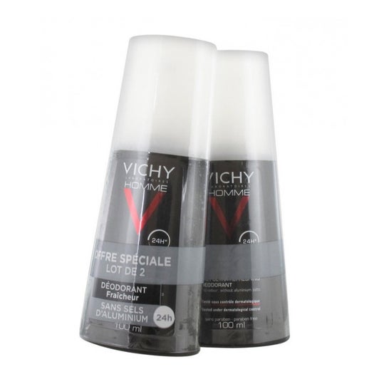 Vichy Homme Desodorante 24h Ultrafresco Spray 2x100ml