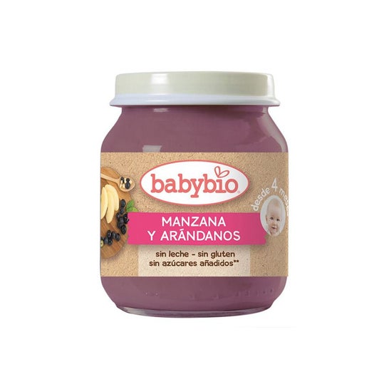 Babybio Tarrito Ecológico de Manzana y Arándanos 130 g