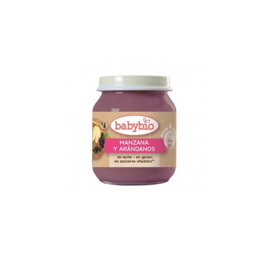 Babybio Tarrito Ecológico de Manzana y Arándanos 130 g
