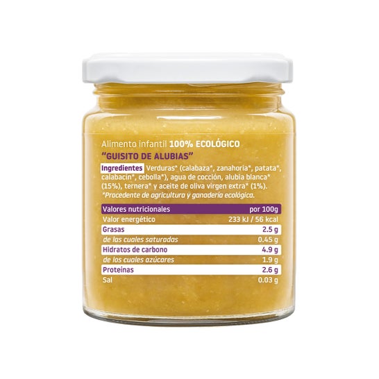 Smileat Tarrito Ecológico de Guisito de Alubias 230 g