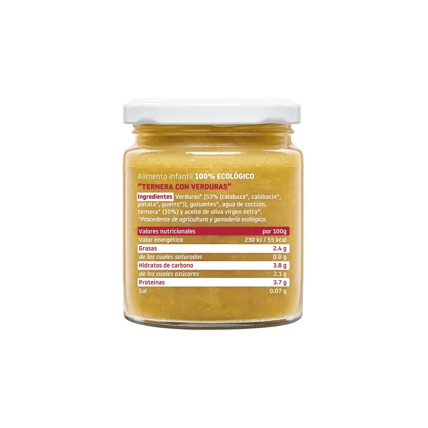 Smileat Tarrito Ecológico de Ternera con Verduras 230g