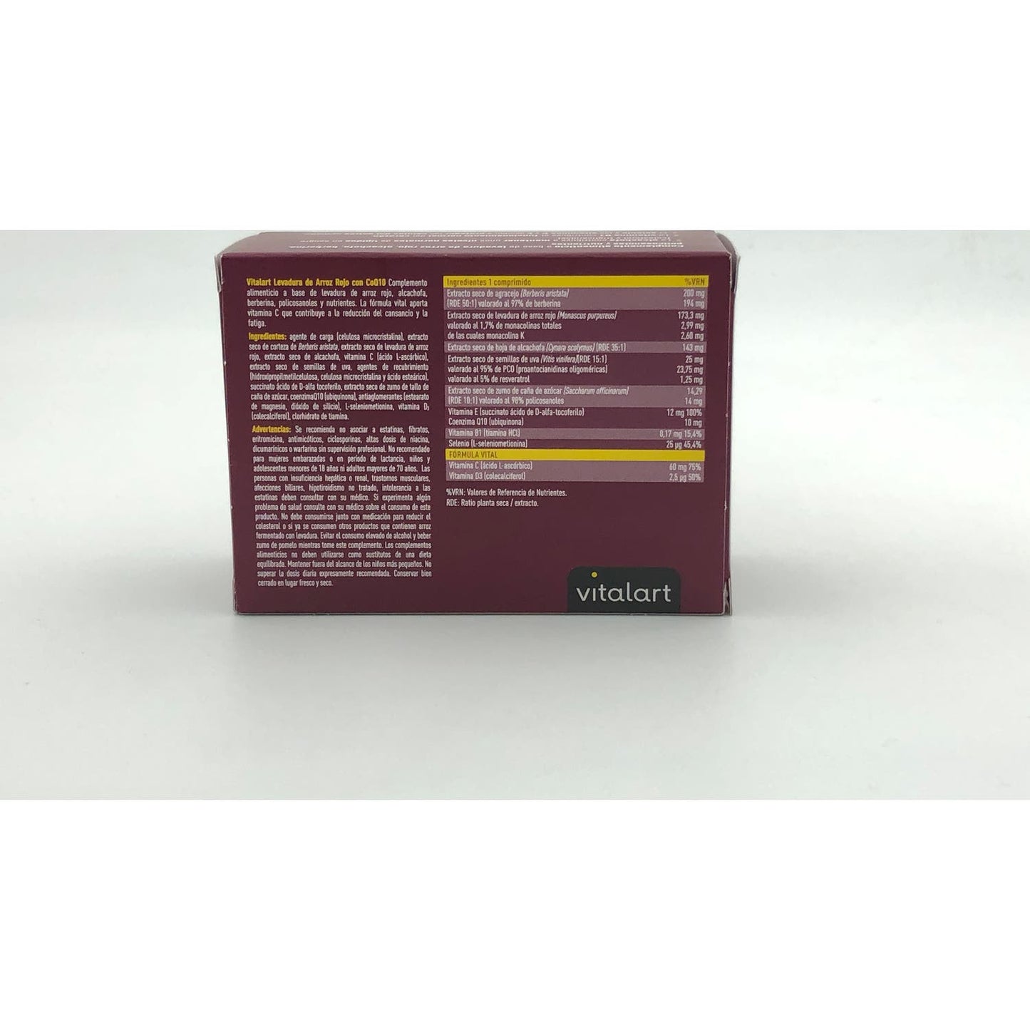 Vitalart Levadura De Arroz Rojo Con Q10 60comp
