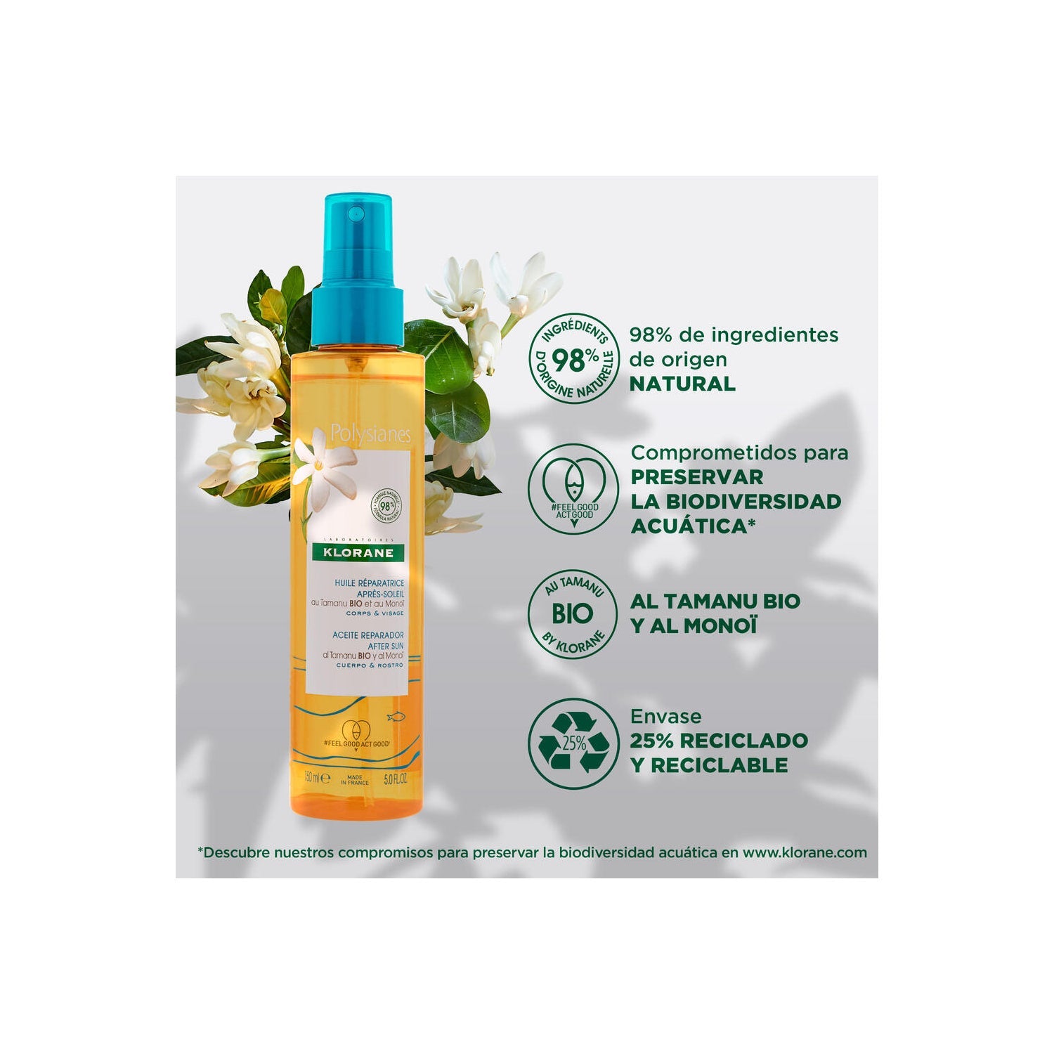 Klorane Aceite Reparador After Sun 150ml