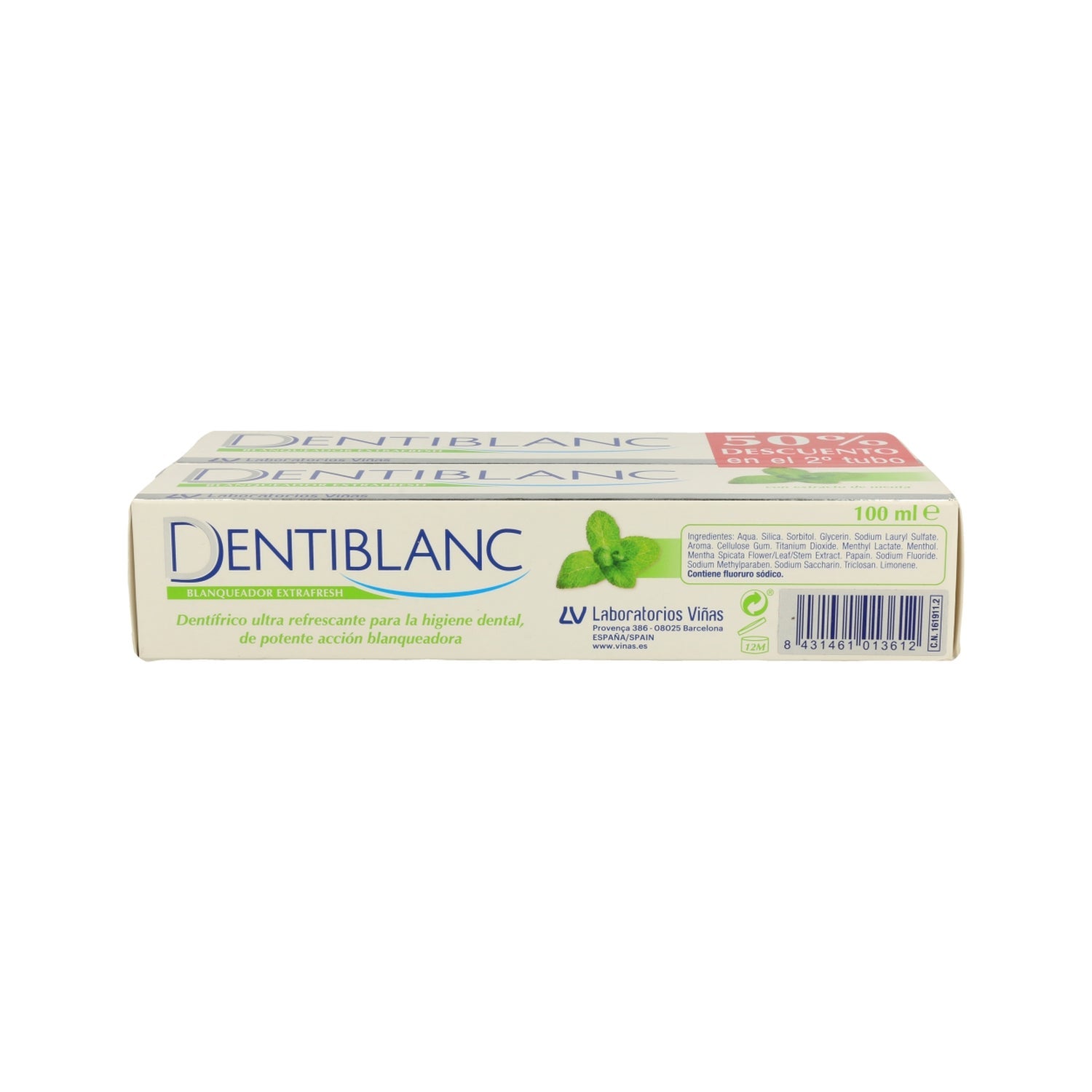 Dentiblanc Extrafresh Pasta Dental Pack de 2 Unidades x 100ml