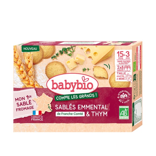 BabyBio Galletas Emmental de Franche Comté & Tomillo 72 g