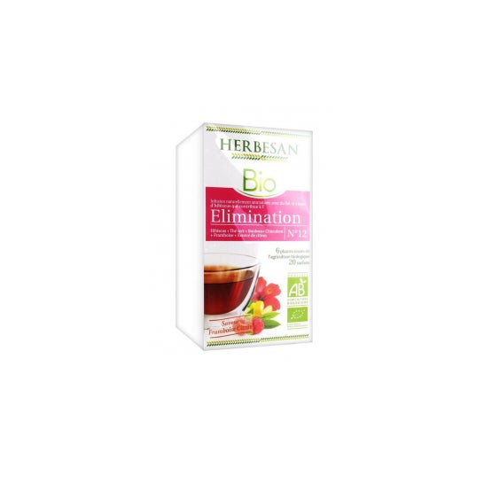 Infusión de hierbas Hibiscus Frambuesa Eliminación de Limón Orgánico 20 sobres