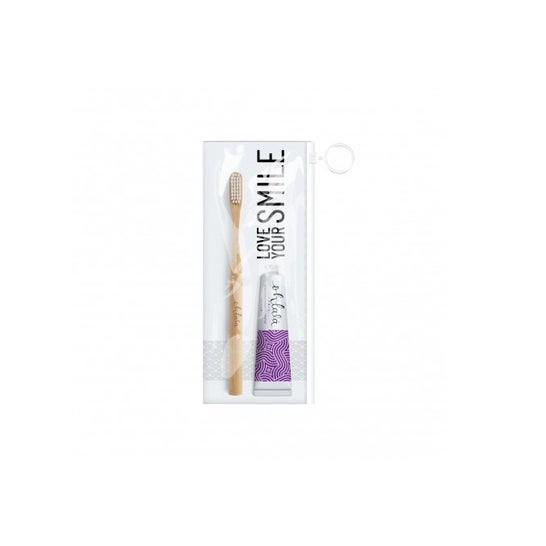 Ohlala Kit Viaje Violeta Menta Cepillo + Dentífrico 15ml