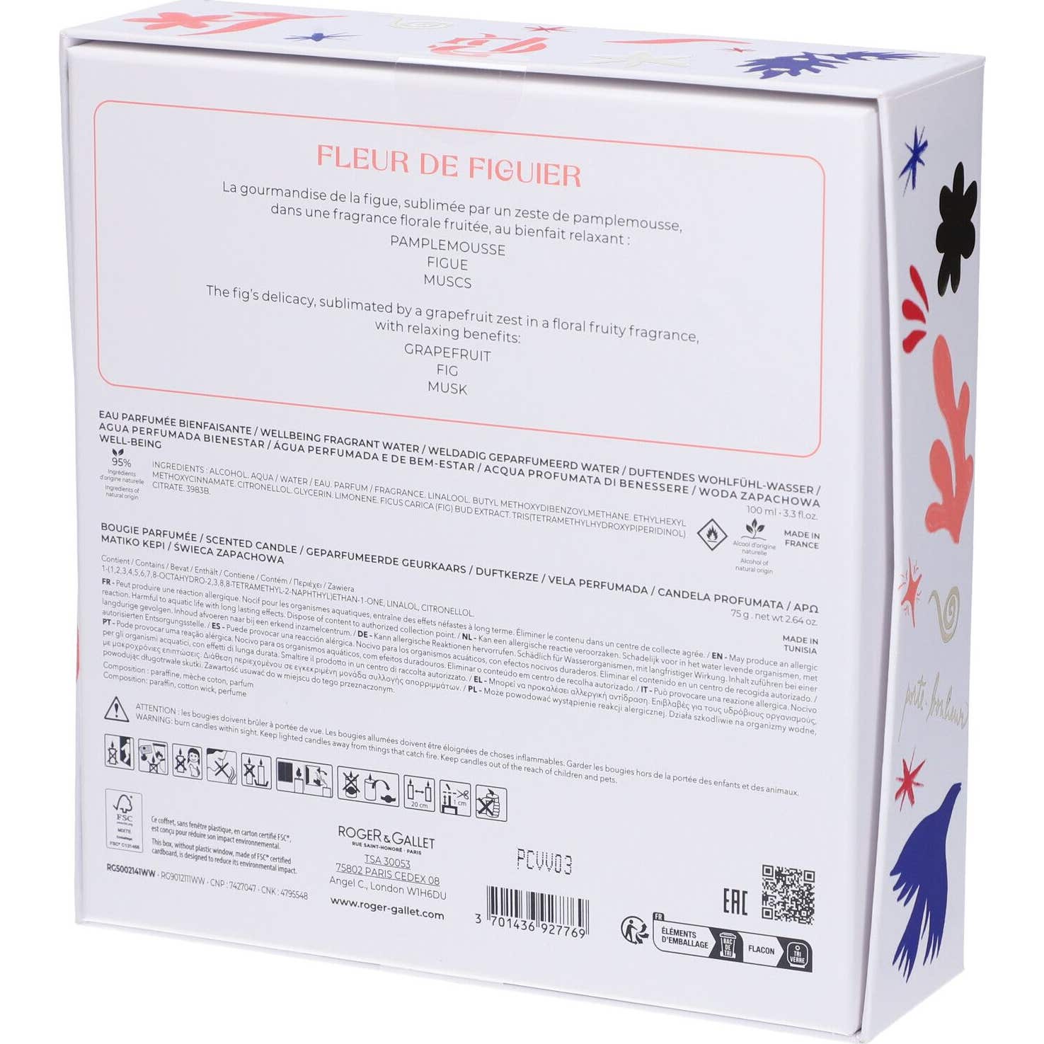 Roger & Gallet Fleur de Figuier Cofre Agua Perfumada + Vela