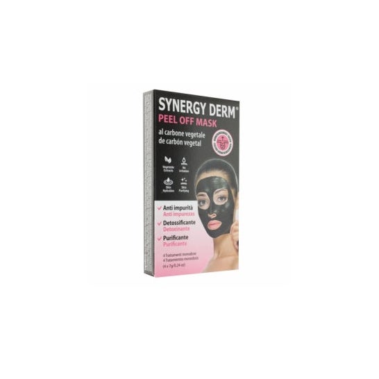 Synergy Mascarilla Derm Peel Off Carbón Vegetal 4 x 7g