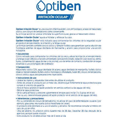 Optiben Irritacion Ocular Camonila 15ml